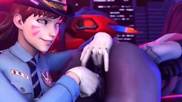 Sexy ass Overwatch heroes Mercy and Tracer having sex