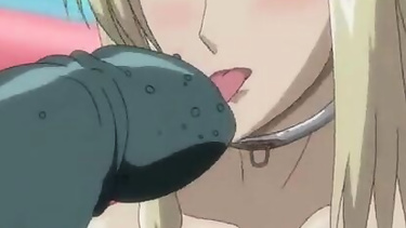 Animated blonde is about to experience an intense orgasm while she is dreaming a huge monster