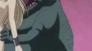 Animated blonde is about to experience an intense orgasm while she is dreaming a huge monster