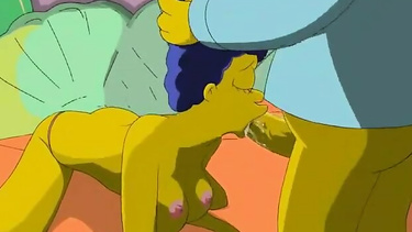 Marge and Homer having hardcore sex