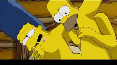 Simpsons threesome cartoon porn