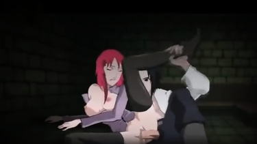 Karin gets a huge facial cumshot from Sasuke