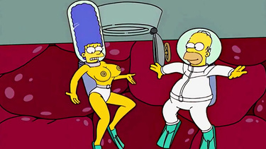 Homer and Marge Simpson underwater sex