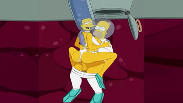 Homer and Marge Simpson underwater sex